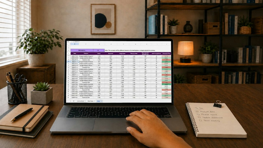 Envanter takibi için Excel/Google Sheets şablonu örneği